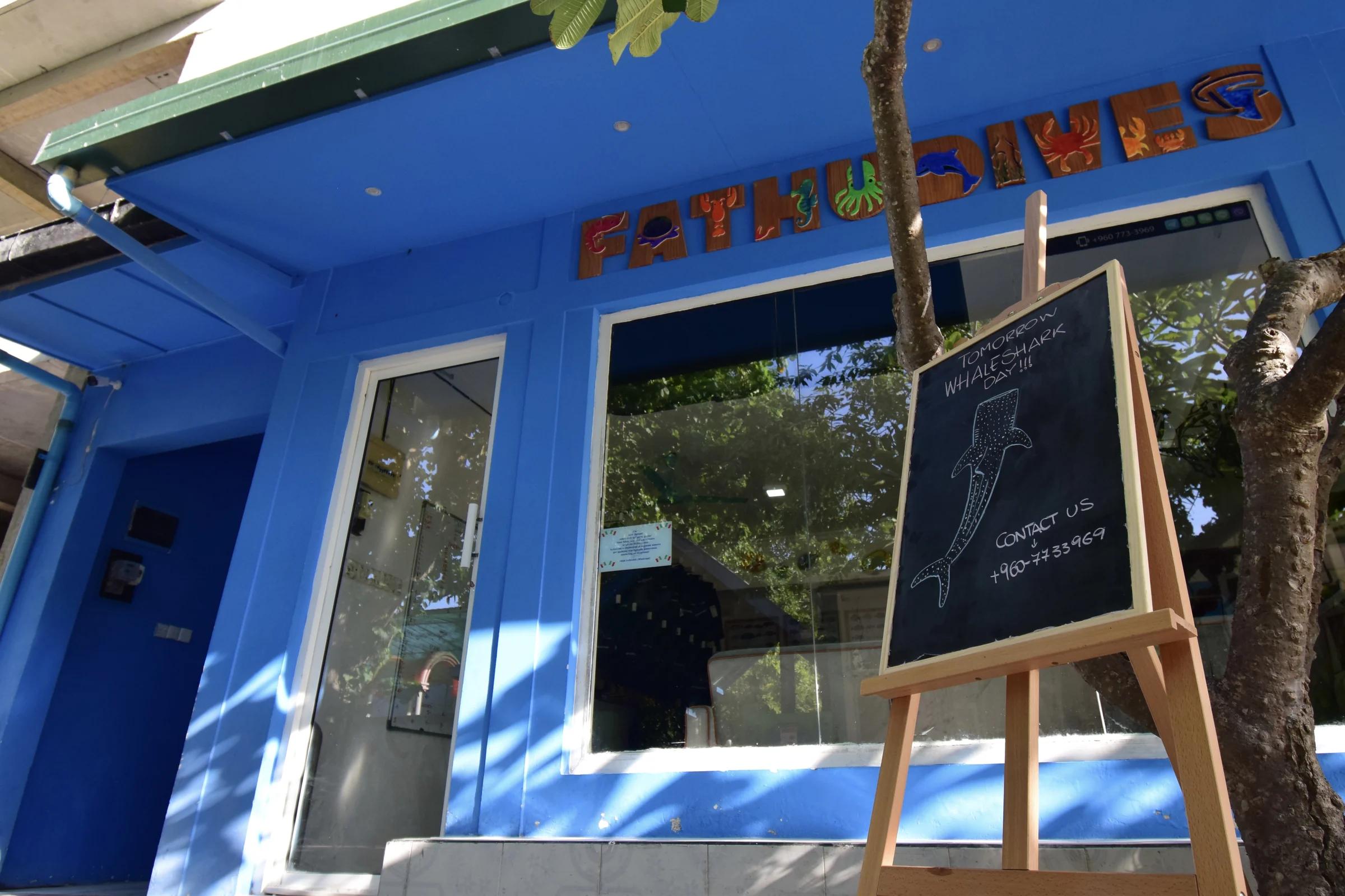 The Fathu Dives centre on Dhangethi Island.